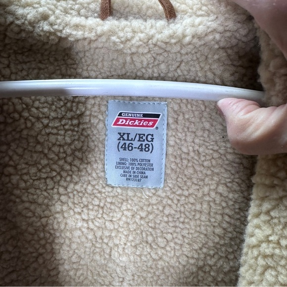 Dickies Mens Vest XL Tan Full Zip Pockets - Picture 8 of 9